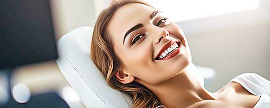 happy smiling patient  teeth cleaning services at Glenn Smile Center